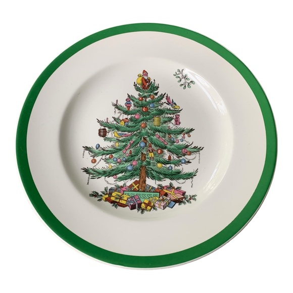 Spode Dining Set Of 8 Spode Christmas Tree Salad Plates 7 34 Green